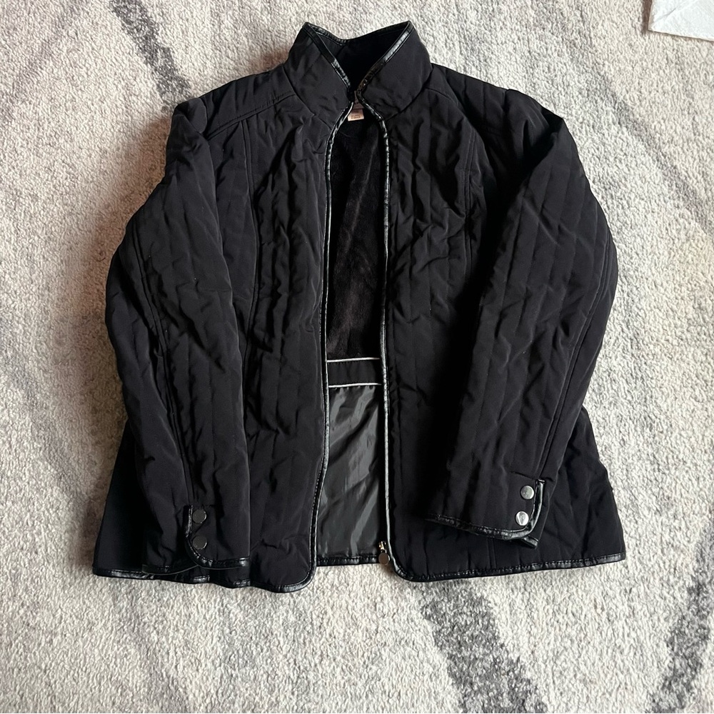 Covington Outerwear Womens Black Quilted Jacket Size XL